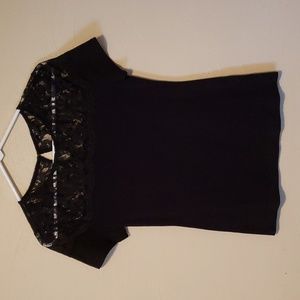 EUC H&M Black Lace Shirt, Size Small